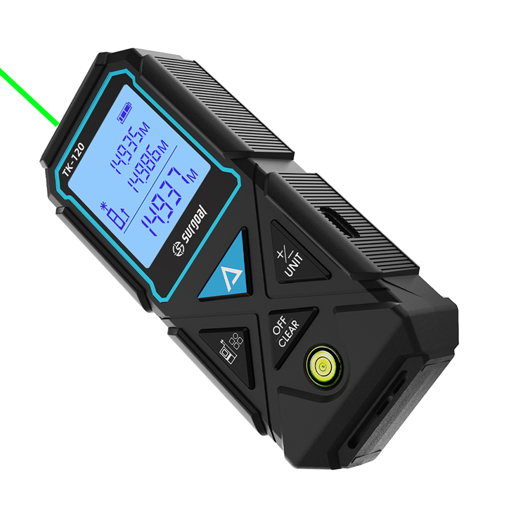 Laser Distance Meter With Bubble Level - Medidor de Distância a Laser Verde