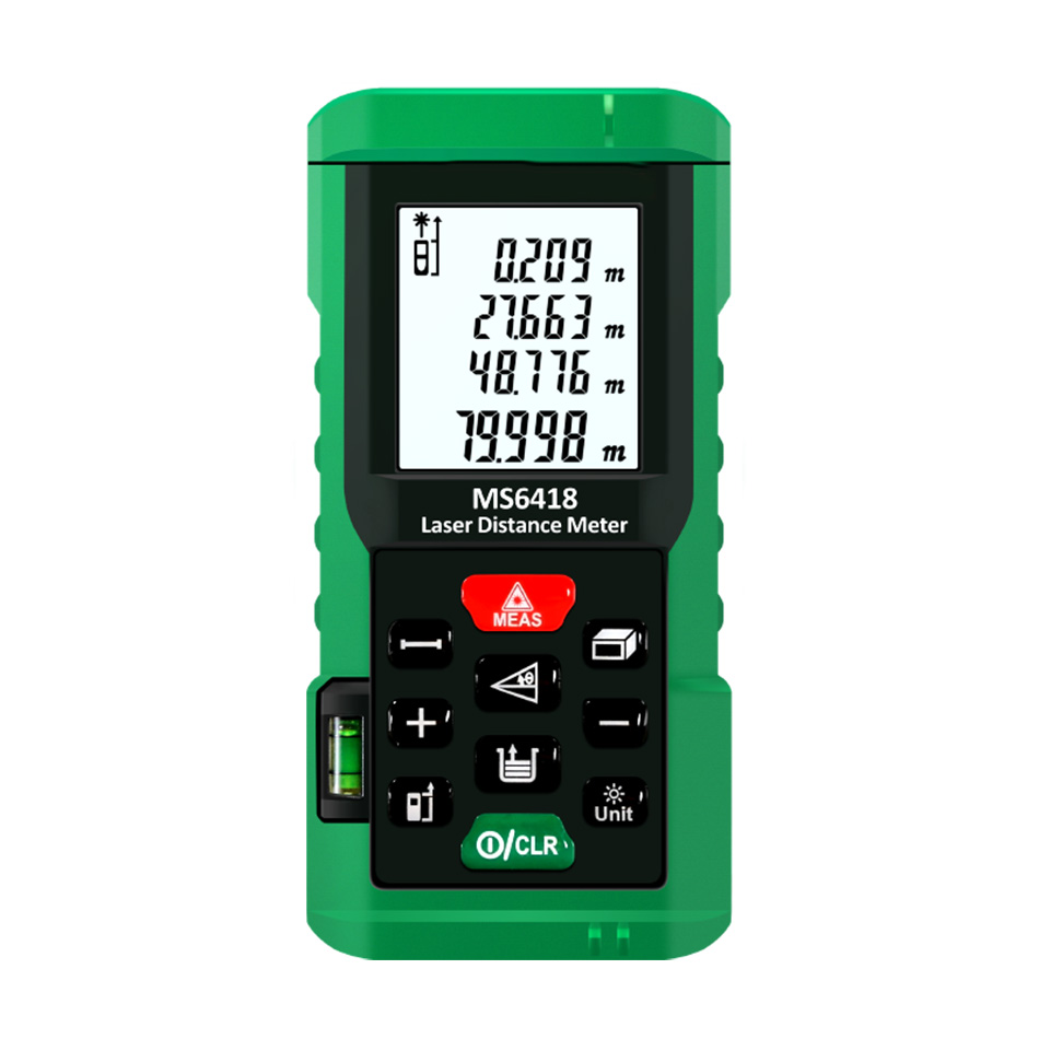 Laser Distance Meter With Bubble Level - Alta qualidade ms6418 medidor de distância