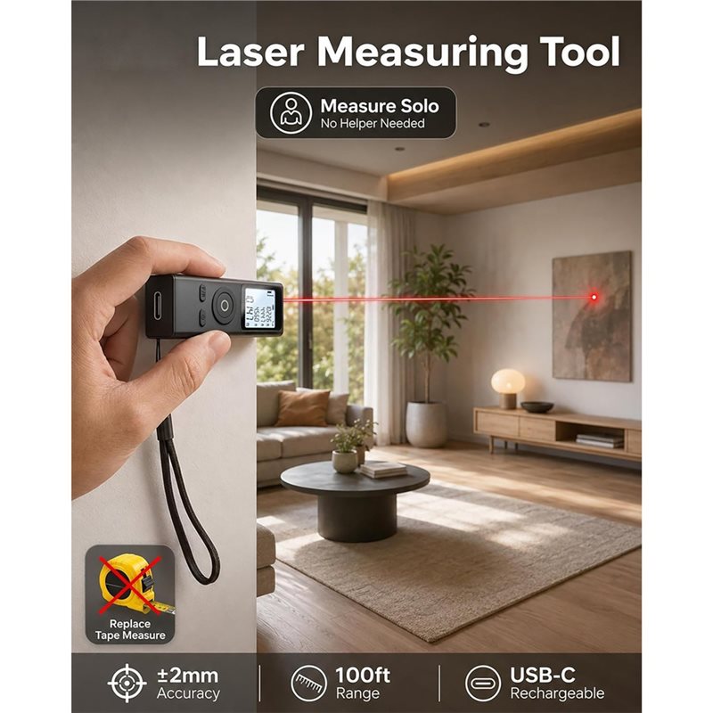 Mini Laser Measure Keychain - Ferramenta de medição a laser BAAG-Mini,
