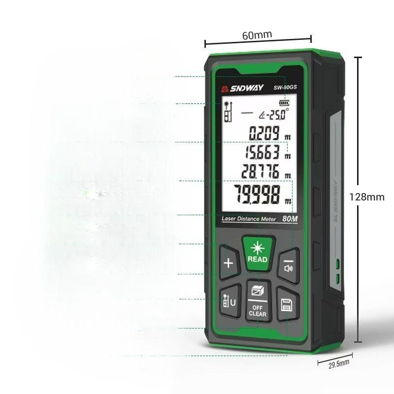 Laser Rangefinder 150M Outdoor - Medidor de Distância a Laser Verde