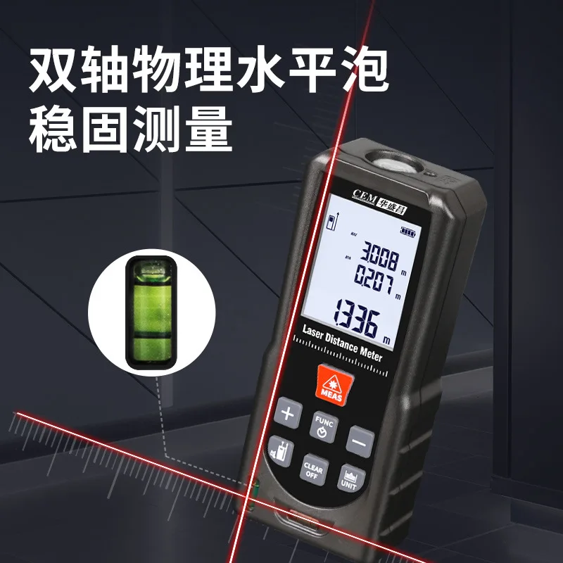 Laser Distance Meter With Bubble Level - Medidor de Distância a Laser CEM