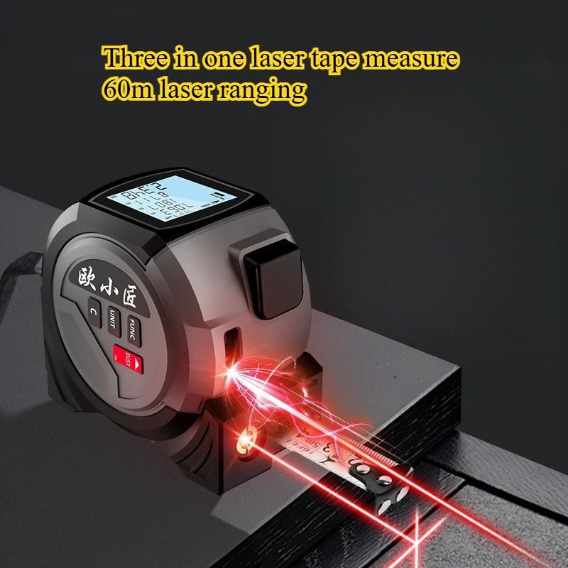 Digital Tape Measure 5M Laser - Fita métrica telêmetro a laser, display