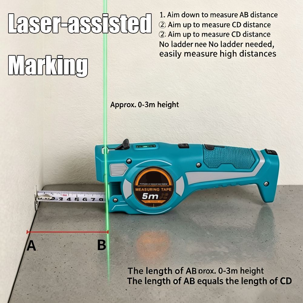 Digital Tape Measure 5M Laser - Fita Métrica a Laser 3 em