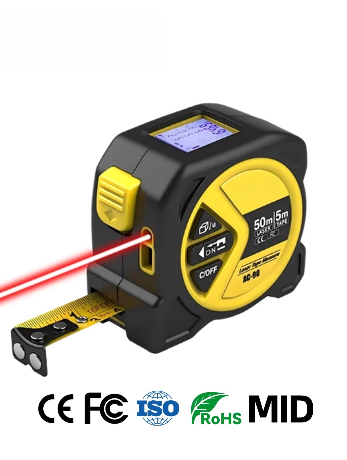 Laser Distance Meter 2 In 1 Tape - Fita Métrica a Laser 2 em