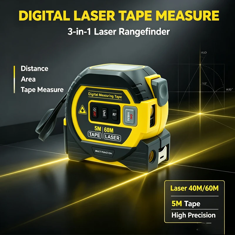 2026 Nova Fita Métrica a Laser - Digital Tape Measure 5M Laser avaliação e preço
