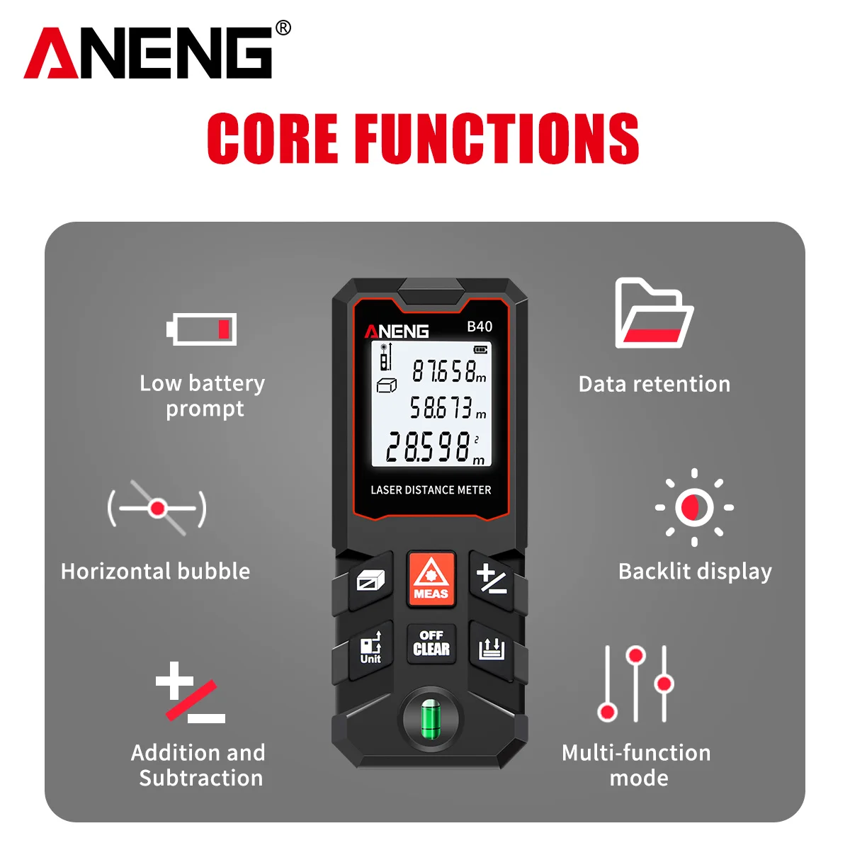 Medidor de Distância a Laser P - Laser Measure Area Volume Calculator avaliação e preço