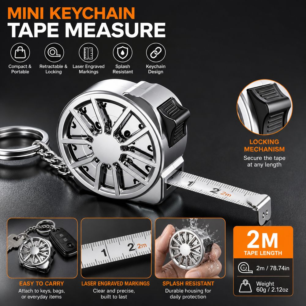 Fita Métrica de Chaveiro de 2M - Mini Laser Measure Keychain avaliação e preço