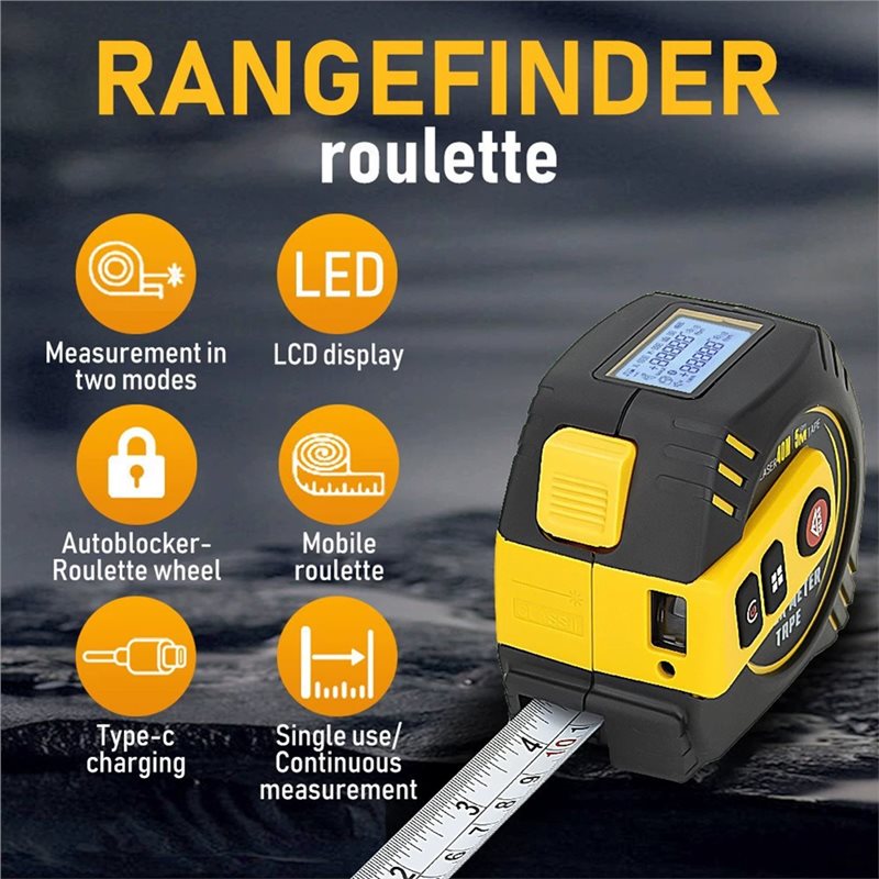 Fita Métrica a Laser Premium 2 - Laser Distance Meter 2 In 1 Tape avaliação e preço