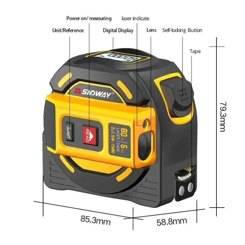 NOYAFA Medidor de Distância a  - Laser Distance Meter 2 In 1 Tape avaliação e preço
