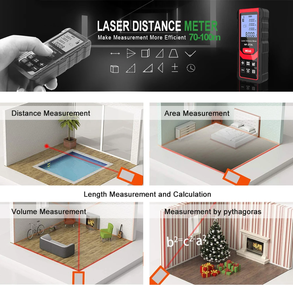 Medidor de Distância a Laser D - Laser Distance Meter 100M avaliação e preço