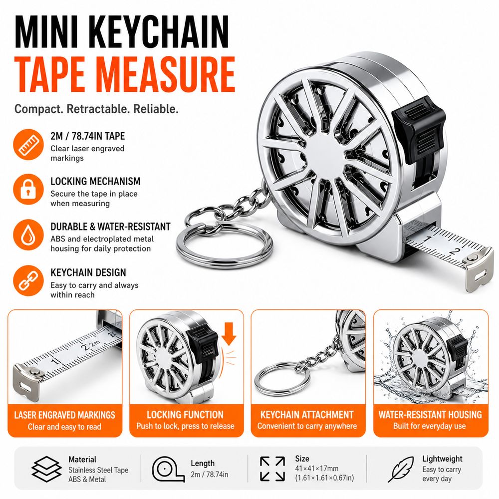 Fita Métrica de Chaveiro de 2M - Mini Laser Measure Keychain avaliação e preço