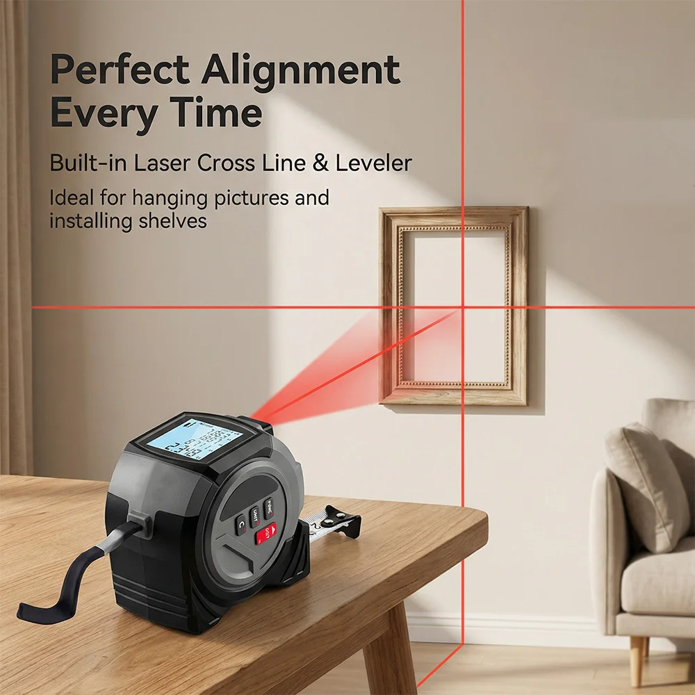 WENMEICE Medidor de Distância  - Digital Tape Measure 5M Laser avaliação e preço