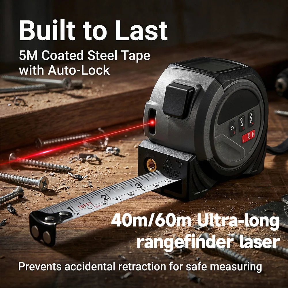 WENMEICE Medidor de Distância  - Digital Tape Measure 5M Laser avaliação e preço