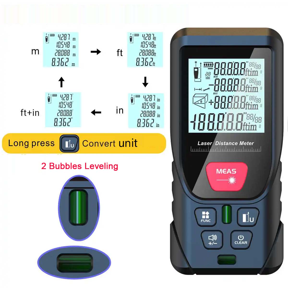 Medidor de distância a laser p - Laser Distance Meter With Bubble Level avaliação e preço