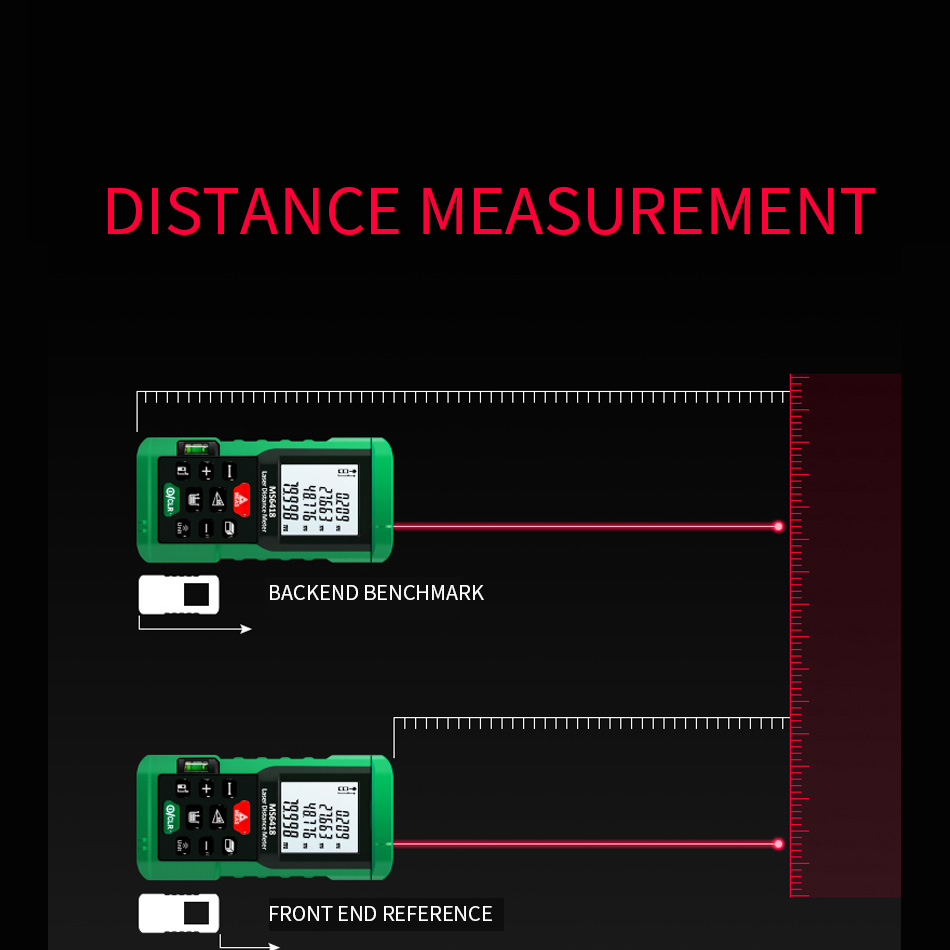 Alta qualidade ms6418 medidor  - Laser Distance Meter With Bubble Level avaliação e preço