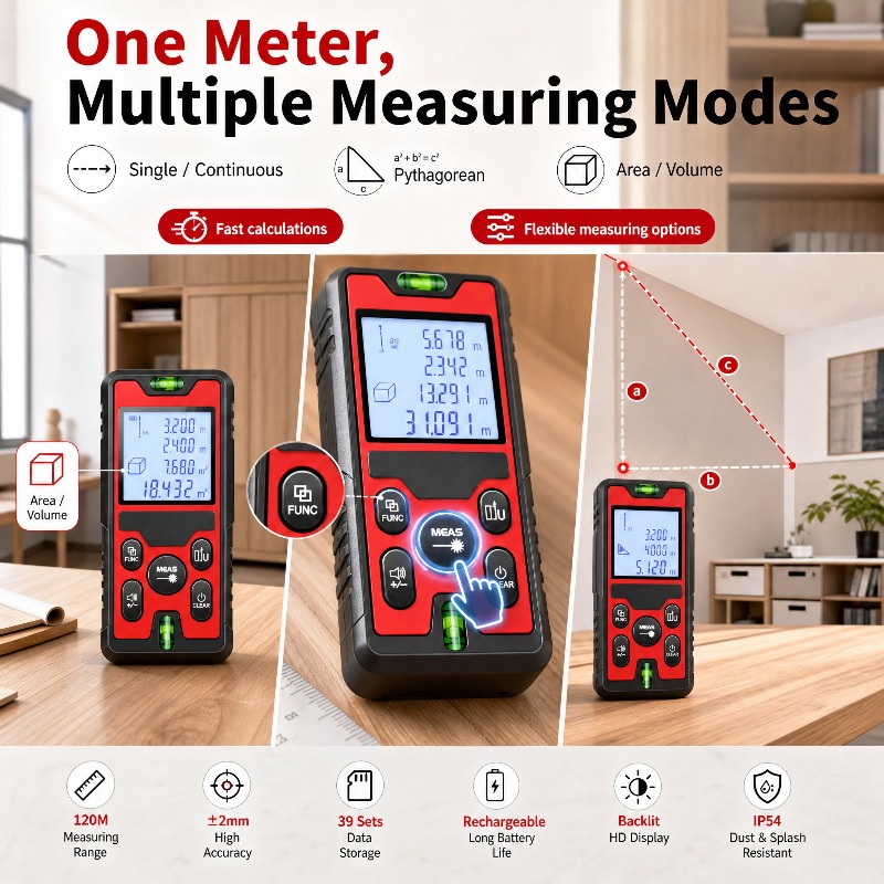 Medidor de Distância a Laser d - Laser Distance Meter With Bubble Level avaliação e preço