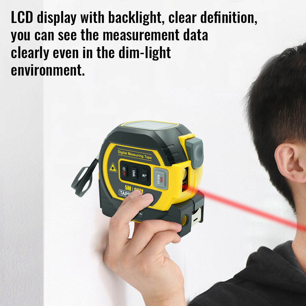 2026 Nova Trena a Laser 3 em 1 - Digital Tape Measure 5M Laser avaliação e preço