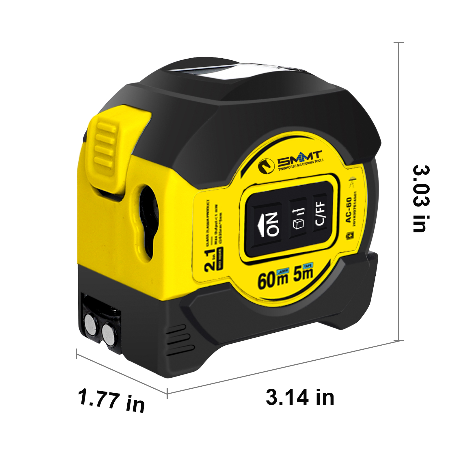 Medidor de Distância a Laser 2 - Laser Distance Meter 2 In 1 Tape avaliação e preço