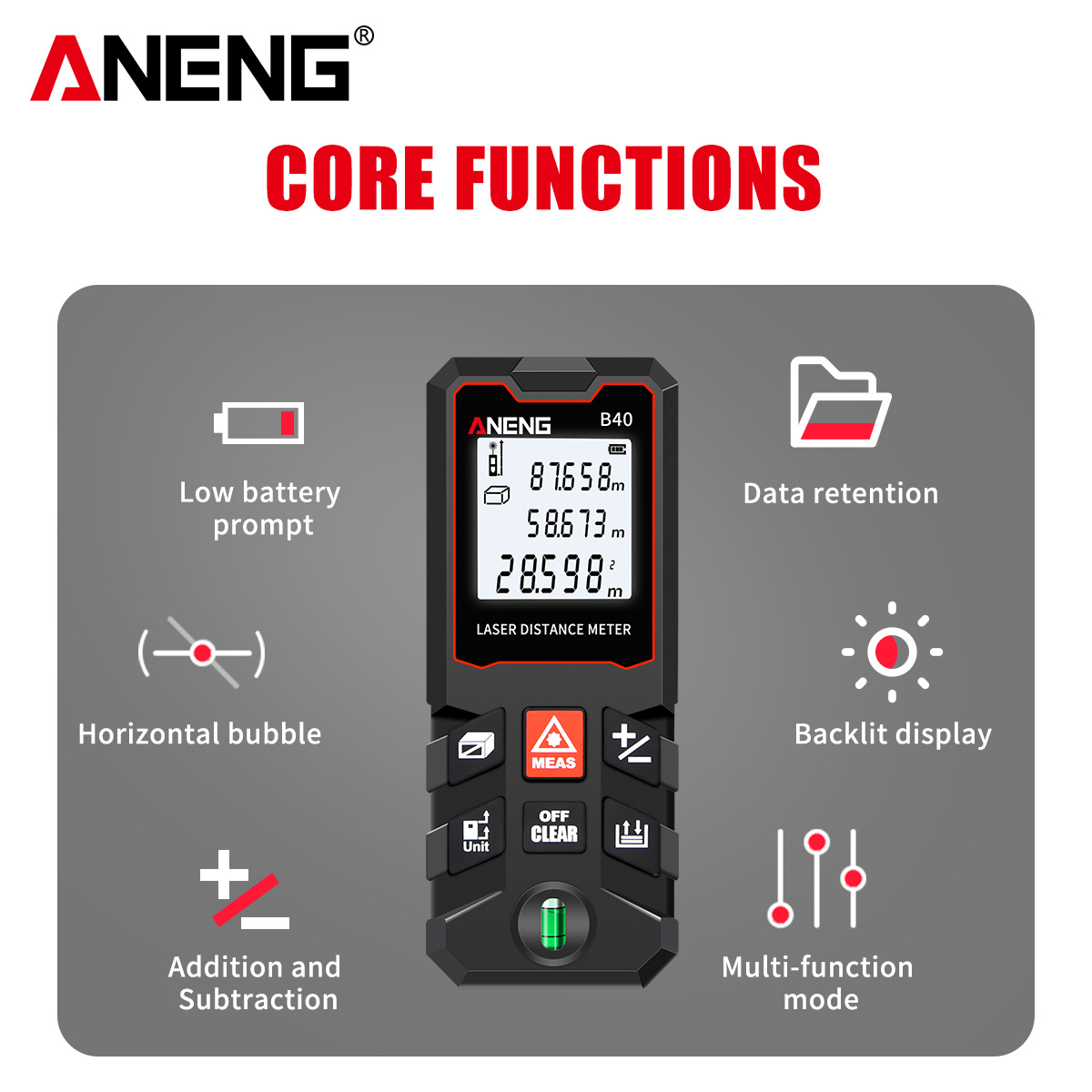 Medidor de Distância a Laser P - Laser Measure Area Volume Calculator avaliação e preço