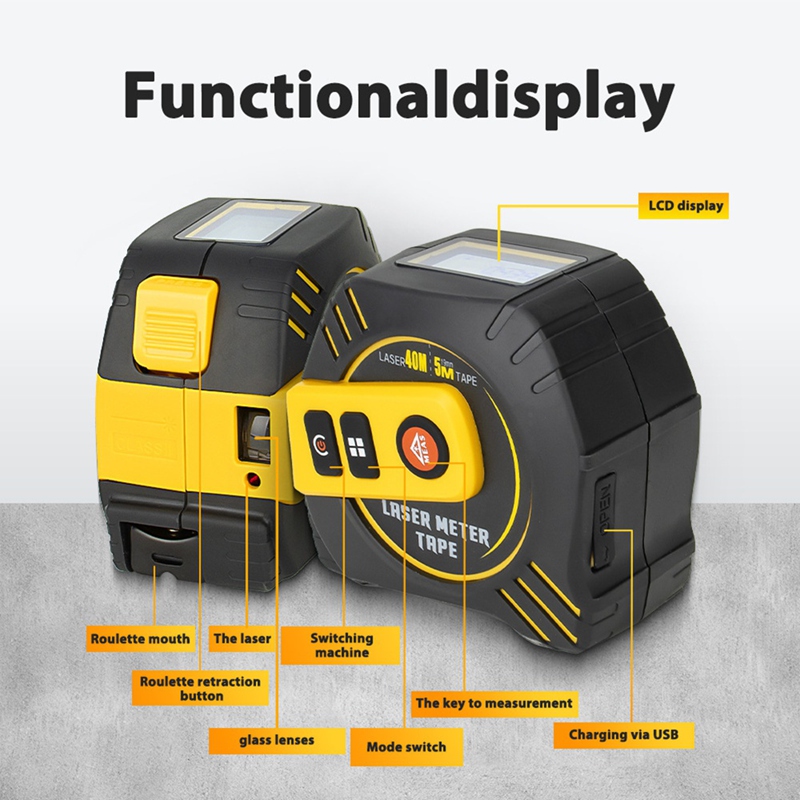B62B Medidor de Distância a La - Laser Distance Meter 2 In 1 Tape avaliação e preço