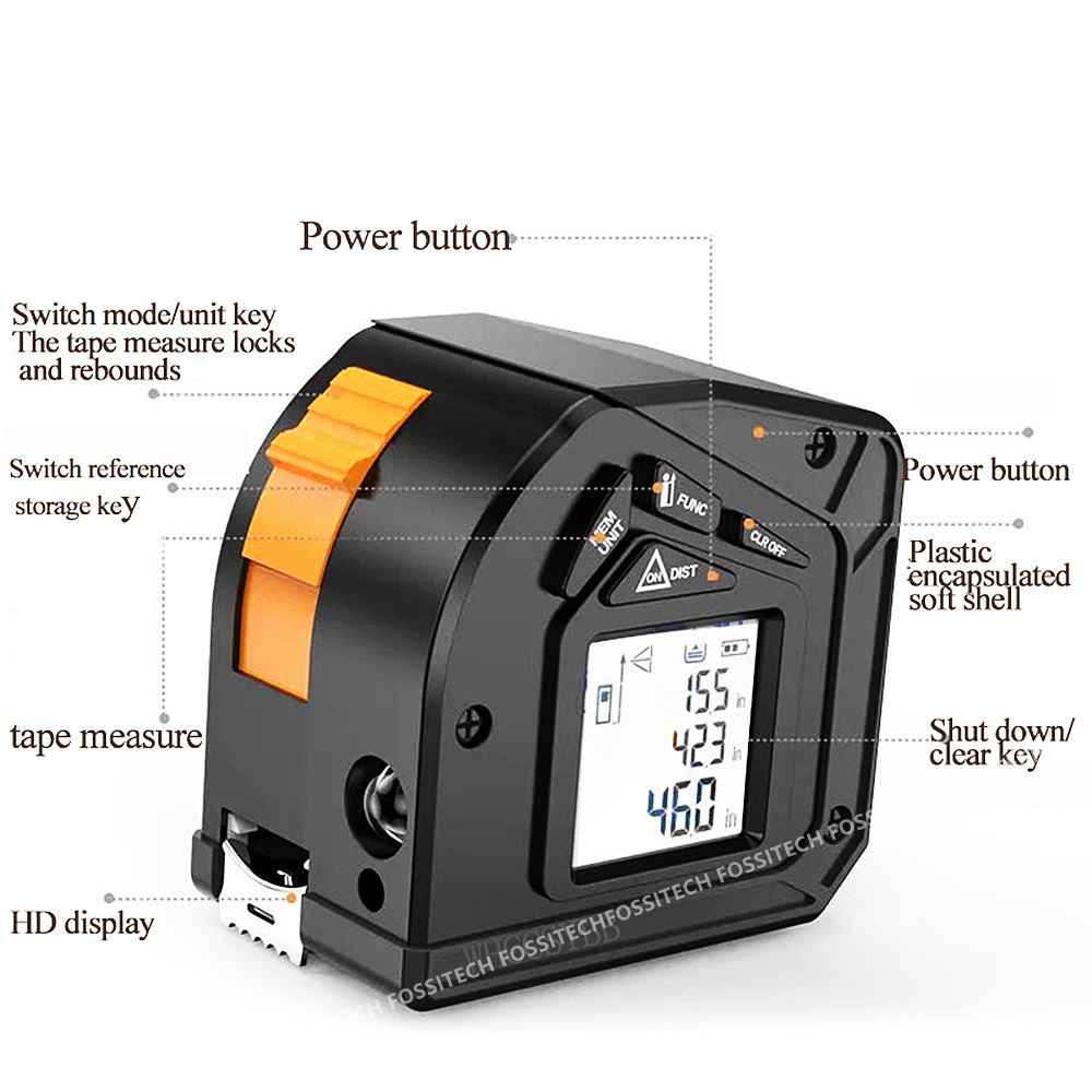 Telêmetro eletrônico digital a - Digital Tape Measure 5M Laser avaliação e preço
