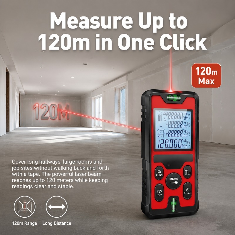 Medidor de Distância a Laser d - Laser Distance Meter With Bubble Level avaliação e preço