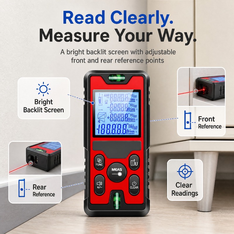 Medidor de Distância a Laser d - Laser Distance Meter With Bubble Level avaliação e preço