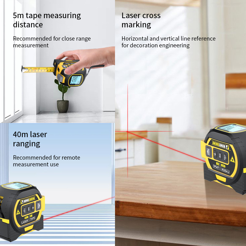 Medidor de distância a laser m - Digital Tape Measure 5M Laser avaliação e preço