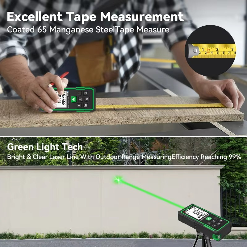 Medidor de Distância/Área/Volu - Laser Distance Meter 2 In 1 Tape avaliação e preço