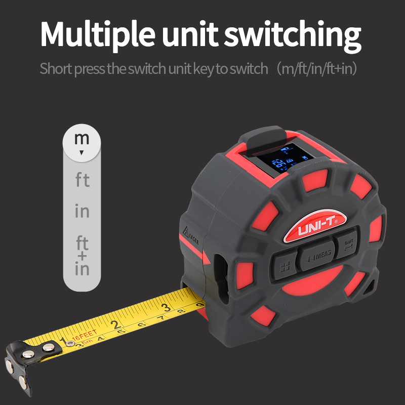 UNI-T LM50T LM60T Medidor de D - Laser Distance Meter 2 In 1 Tape avaliação e preço